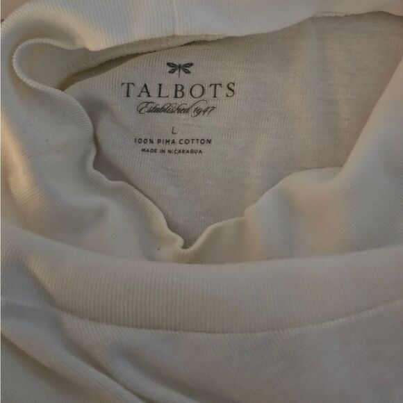 Talbots long sleeve top women's large lt cream pre-owned - Picture 3 of 3